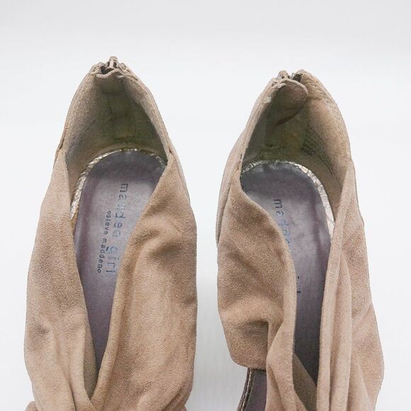 Madden Girl Kashmire Taupe Wedge Open Toed Closed Heel Womens Shoes Size10 - Picture 4 of 10